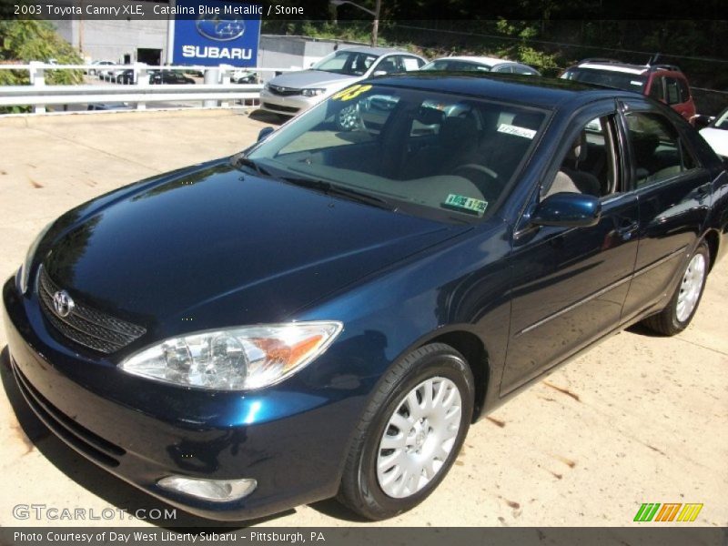 Catalina Blue Metallic / Stone 2003 Toyota Camry XLE