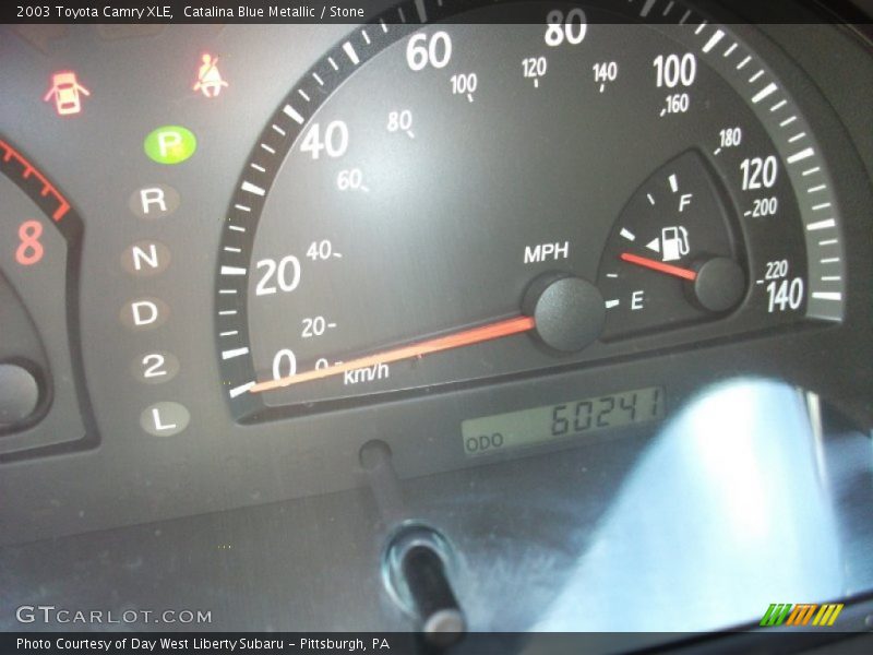 Catalina Blue Metallic / Stone 2003 Toyota Camry XLE