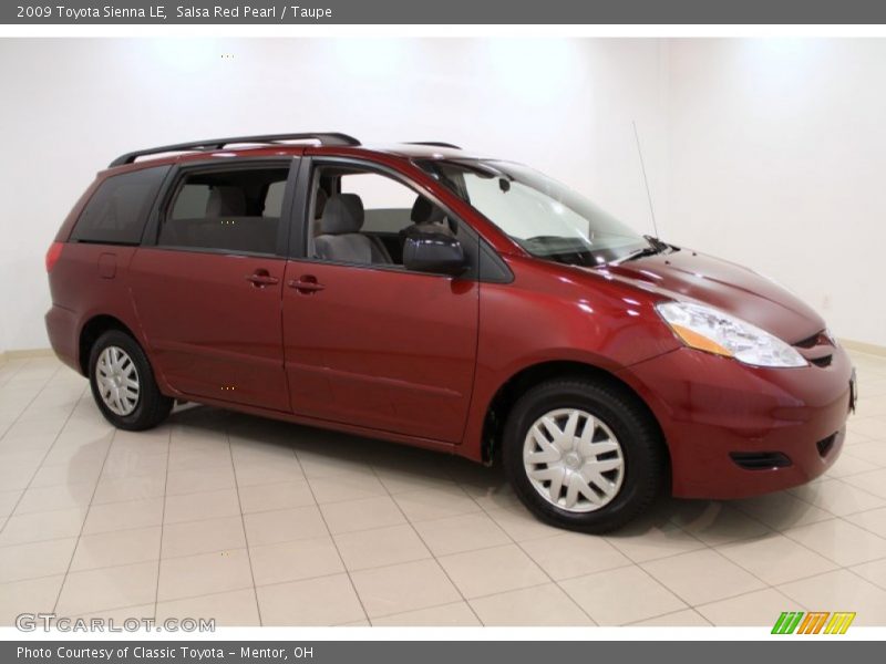 Salsa Red Pearl / Taupe 2009 Toyota Sienna LE