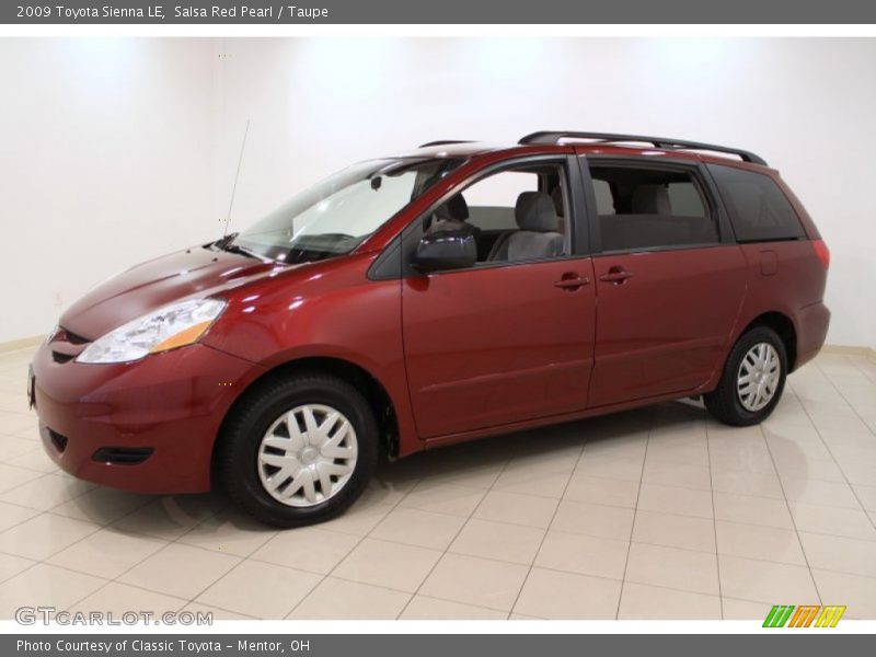 Salsa Red Pearl / Taupe 2009 Toyota Sienna LE