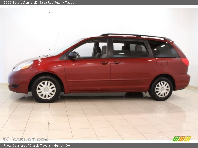 Salsa Red Pearl / Taupe 2009 Toyota Sienna LE