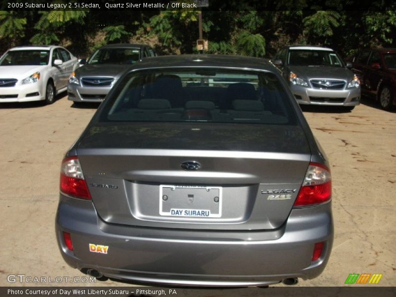 Quartz Silver Metallic / Off Black 2009 Subaru Legacy 2.5i Sedan