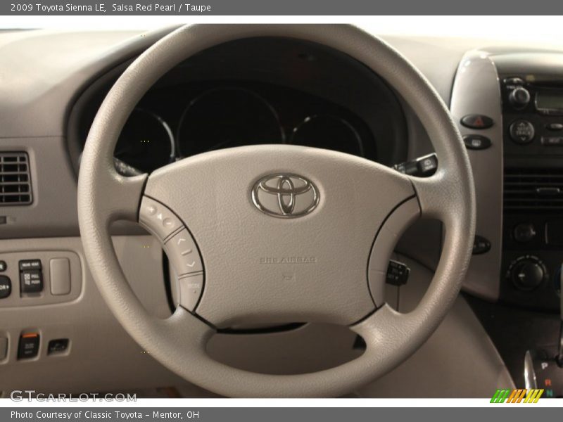 Salsa Red Pearl / Taupe 2009 Toyota Sienna LE