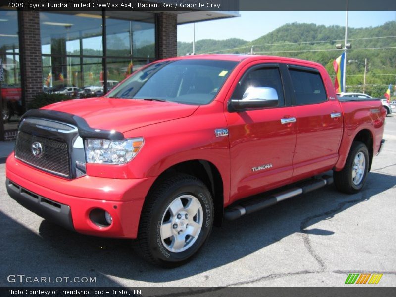 Radiant Red / Graphite Gray 2008 Toyota Tundra Limited CrewMax 4x4