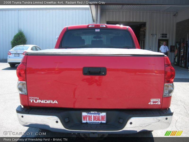 Radiant Red / Graphite Gray 2008 Toyota Tundra Limited CrewMax 4x4