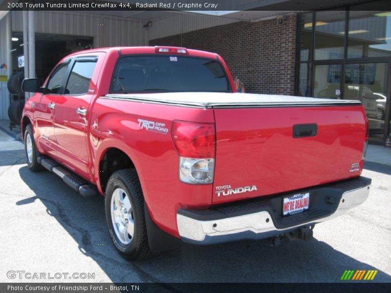 Radiant Red / Graphite Gray 2008 Toyota Tundra Limited CrewMax 4x4