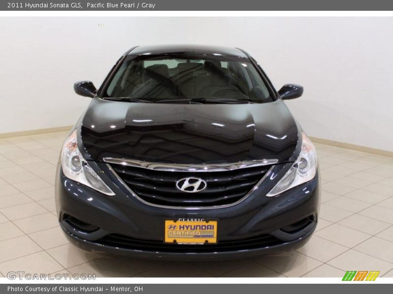 Pacific Blue Pearl / Gray 2011 Hyundai Sonata GLS