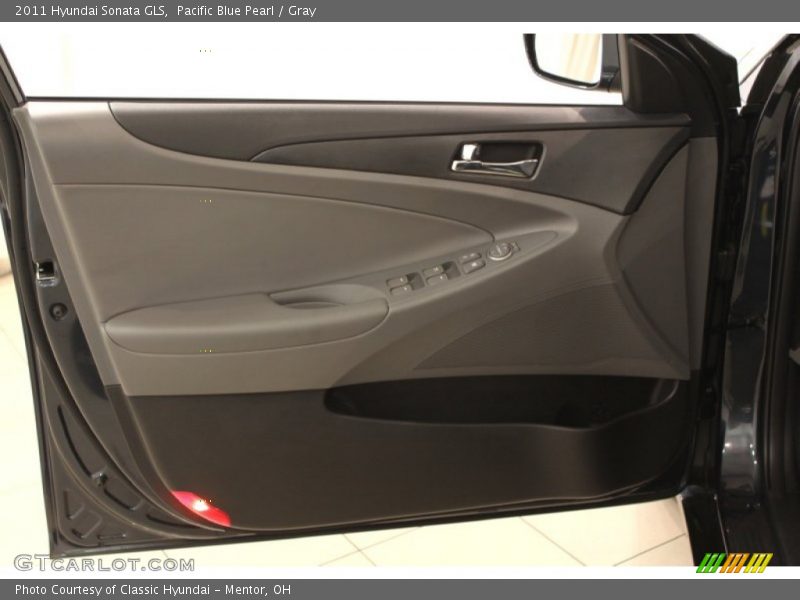Pacific Blue Pearl / Gray 2011 Hyundai Sonata GLS
