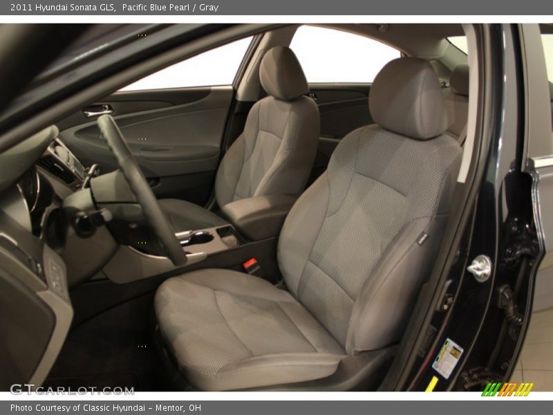 Pacific Blue Pearl / Gray 2011 Hyundai Sonata GLS