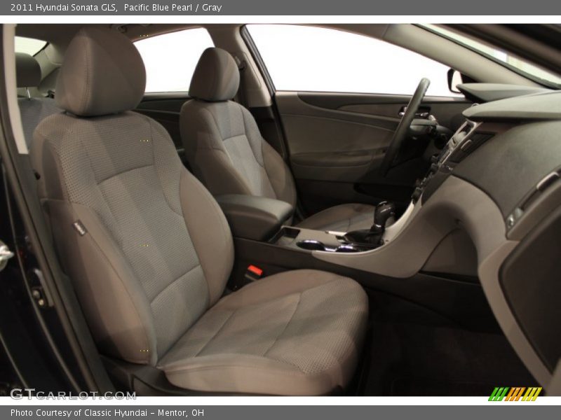 Pacific Blue Pearl / Gray 2011 Hyundai Sonata GLS
