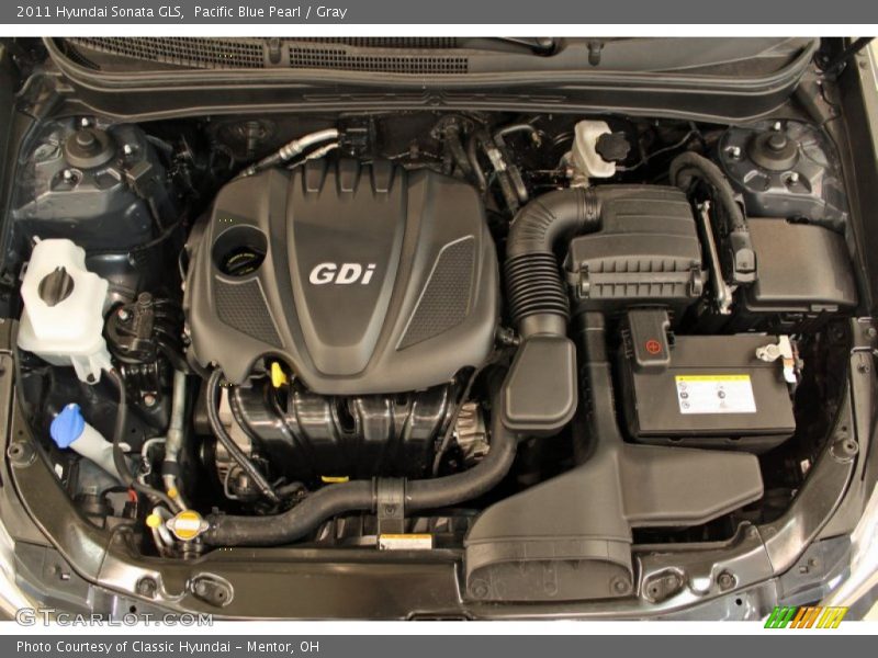 Pacific Blue Pearl / Gray 2011 Hyundai Sonata GLS