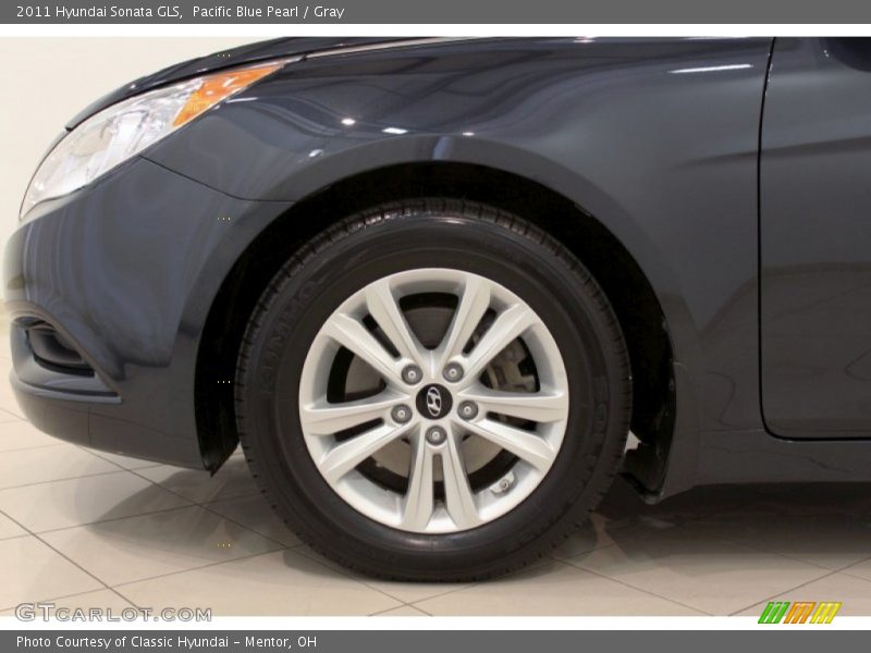 Pacific Blue Pearl / Gray 2011 Hyundai Sonata GLS