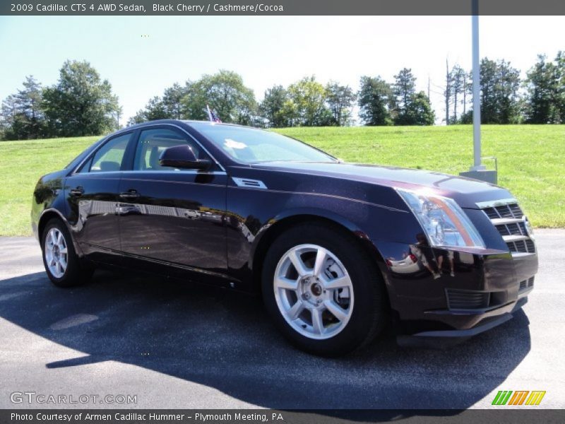 Black Cherry / Cashmere/Cocoa 2009 Cadillac CTS 4 AWD Sedan