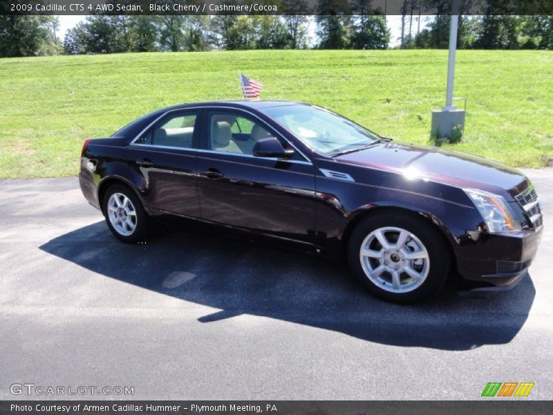 Black Cherry / Cashmere/Cocoa 2009 Cadillac CTS 4 AWD Sedan