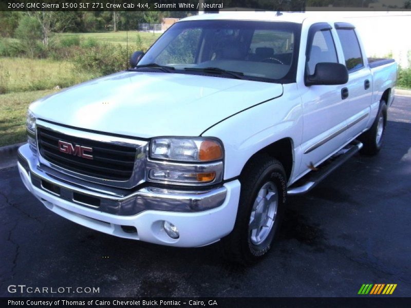 Summit White / Neutral 2006 GMC Sierra 1500 SLT Z71 Crew Cab 4x4