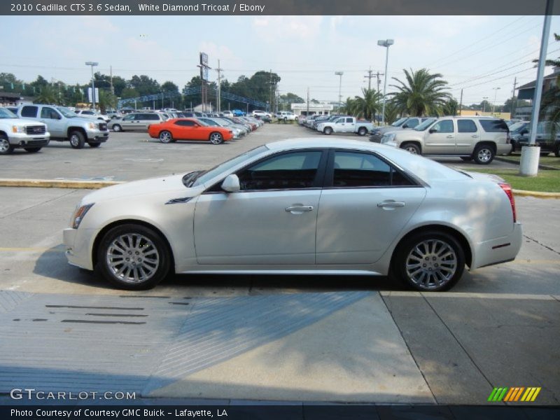 White Diamond Tricoat / Ebony 2010 Cadillac CTS 3.6 Sedan