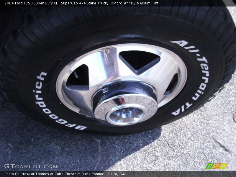 Oxford White / Medium Flint 2004 Ford F350 Super Duty XLT SuperCab 4x4 Stake Truck