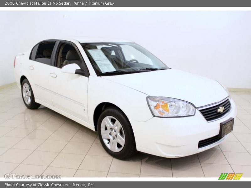 White / Titanium Gray 2006 Chevrolet Malibu LT V6 Sedan