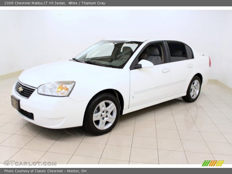 White / Titanium Gray 2006 Chevrolet Malibu LT V6 Sedan