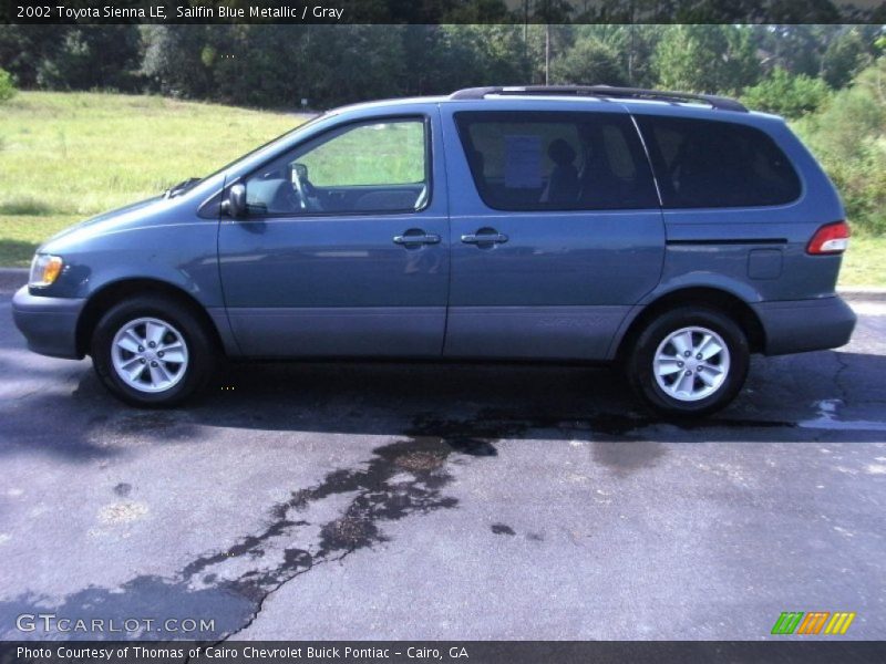 Sailfin Blue Metallic / Gray 2002 Toyota Sienna LE