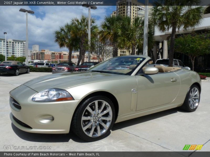 Winter Gold Metallic / Caramel 2007 Jaguar XK XK8 Convertible