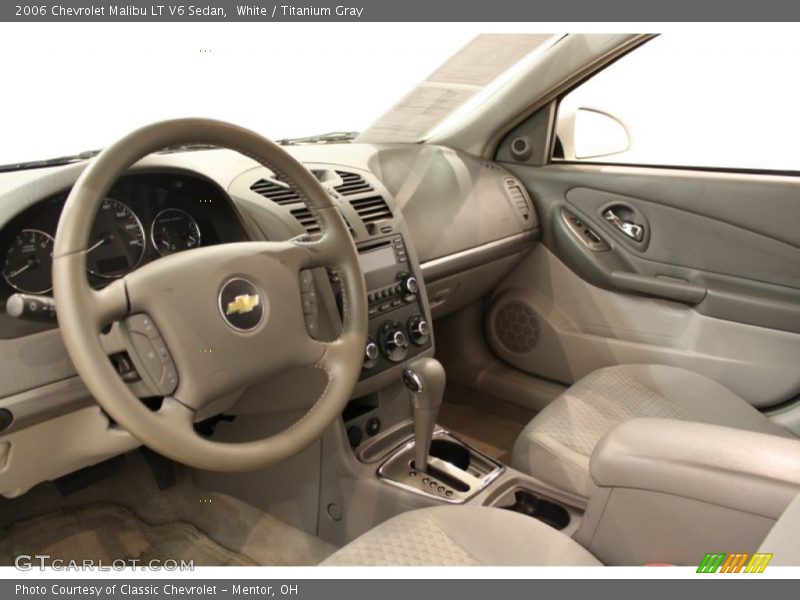 White / Titanium Gray 2006 Chevrolet Malibu LT V6 Sedan