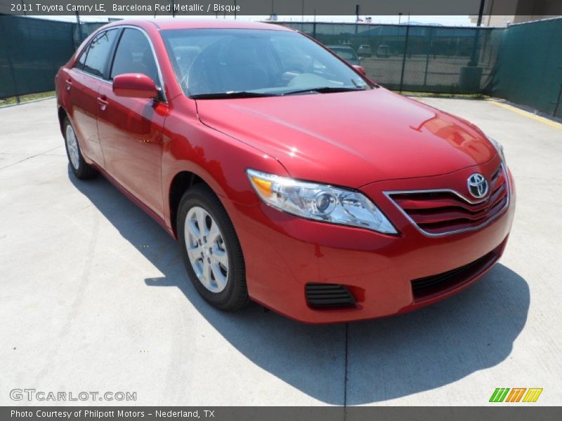 Barcelona Red Metallic / Bisque 2011 Toyota Camry LE