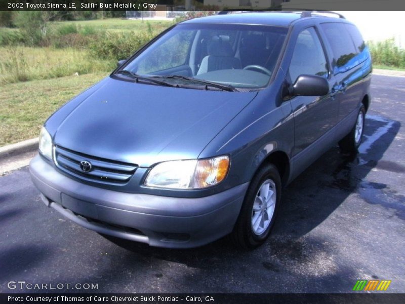 Sailfin Blue Metallic / Gray 2002 Toyota Sienna LE