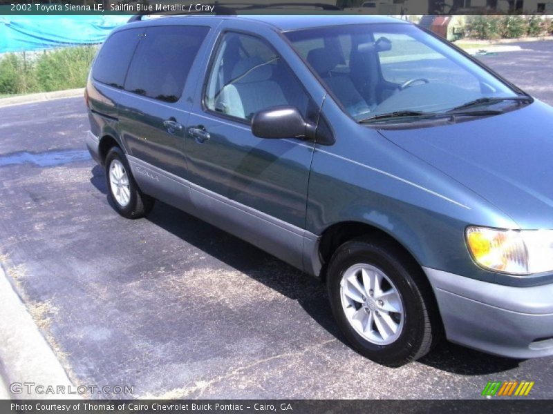 Sailfin Blue Metallic / Gray 2002 Toyota Sienna LE