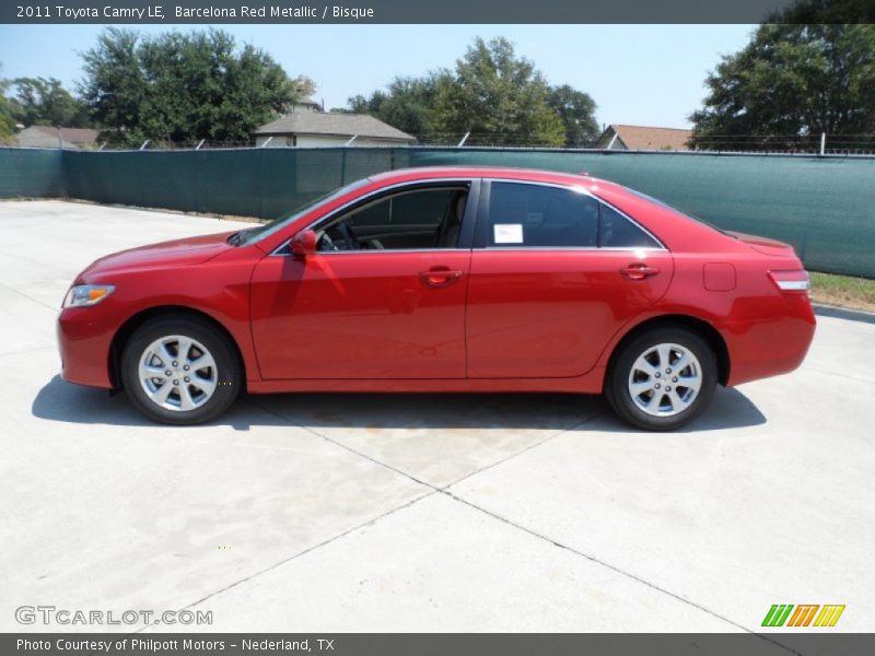 Barcelona Red Metallic / Bisque 2011 Toyota Camry LE