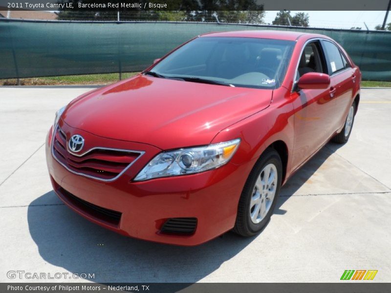 Barcelona Red Metallic / Bisque 2011 Toyota Camry LE