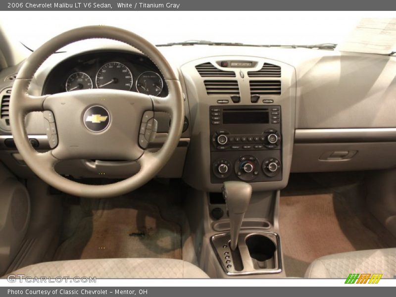 White / Titanium Gray 2006 Chevrolet Malibu LT V6 Sedan