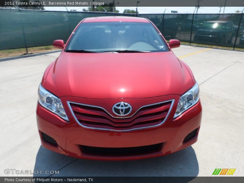 Barcelona Red Metallic / Bisque 2011 Toyota Camry LE