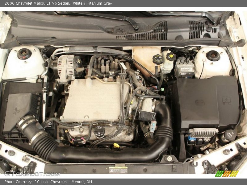 White / Titanium Gray 2006 Chevrolet Malibu LT V6 Sedan