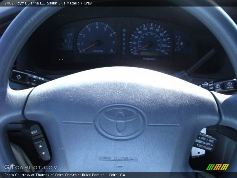 Sailfin Blue Metallic / Gray 2002 Toyota Sienna LE