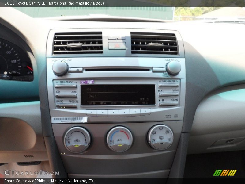 Barcelona Red Metallic / Bisque 2011 Toyota Camry LE