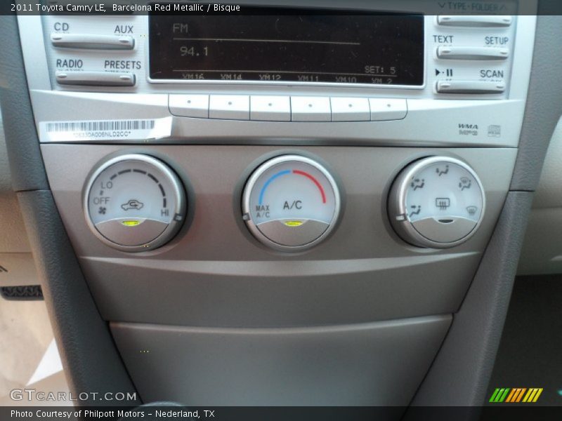 Barcelona Red Metallic / Bisque 2011 Toyota Camry LE