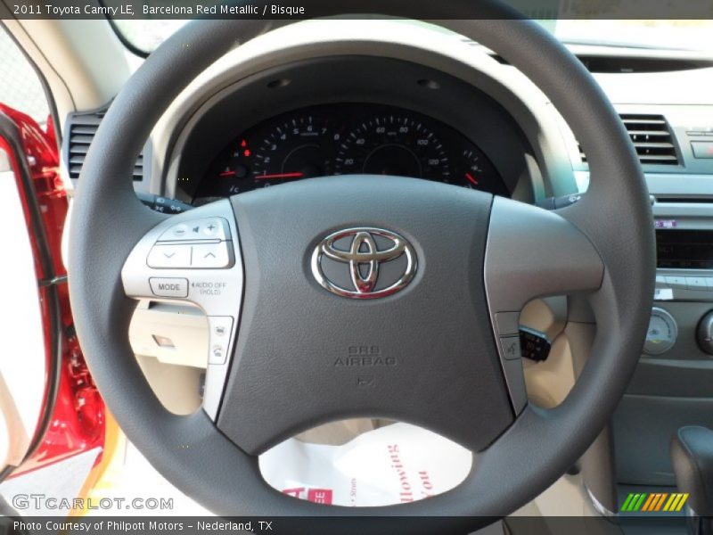 Barcelona Red Metallic / Bisque 2011 Toyota Camry LE