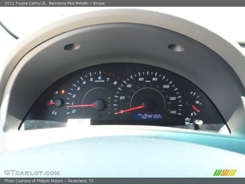 Barcelona Red Metallic / Bisque 2011 Toyota Camry LE