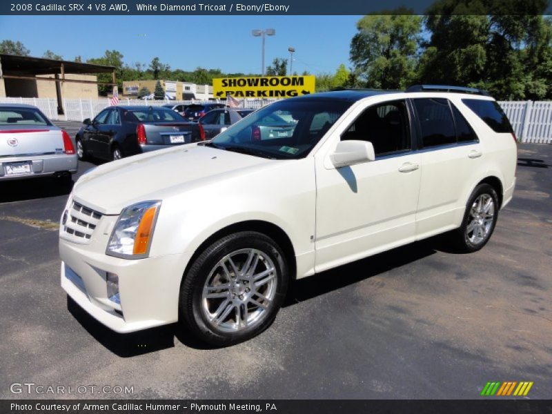 White Diamond Tricoat / Ebony/Ebony 2008 Cadillac SRX 4 V8 AWD