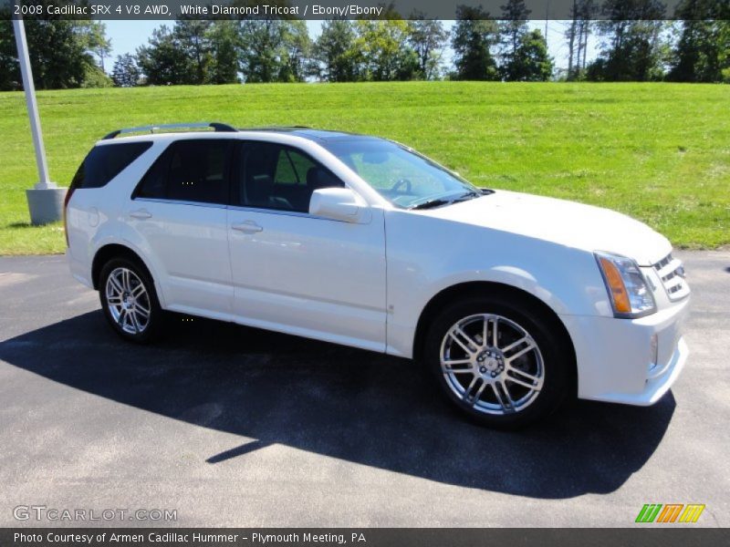 White Diamond Tricoat / Ebony/Ebony 2008 Cadillac SRX 4 V8 AWD