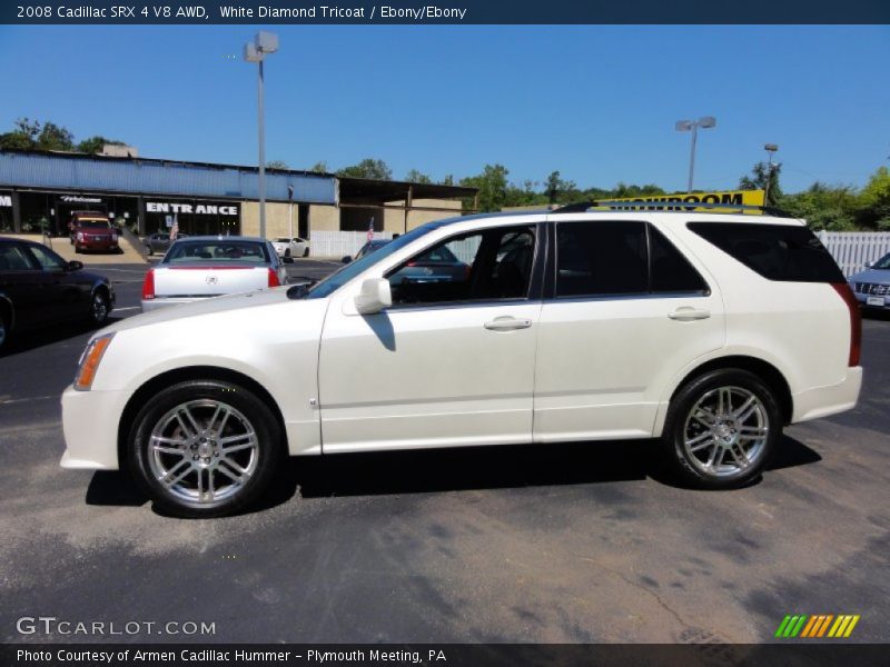 White Diamond Tricoat / Ebony/Ebony 2008 Cadillac SRX 4 V8 AWD