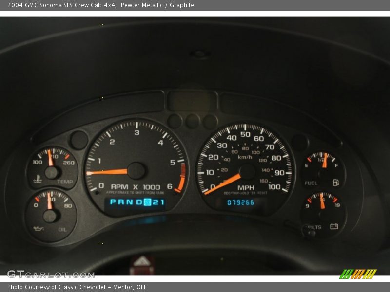 Pewter Metallic / Graphite 2004 GMC Sonoma SLS Crew Cab 4x4