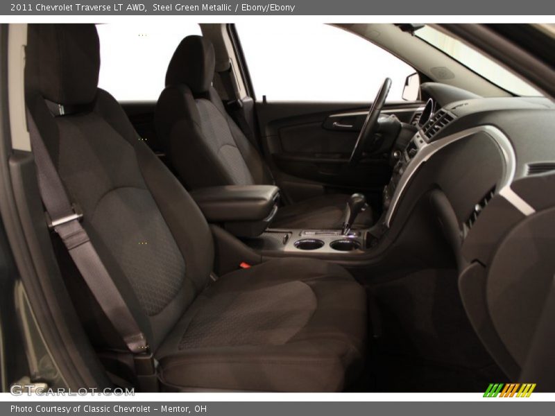 Steel Green Metallic / Ebony/Ebony 2011 Chevrolet Traverse LT AWD