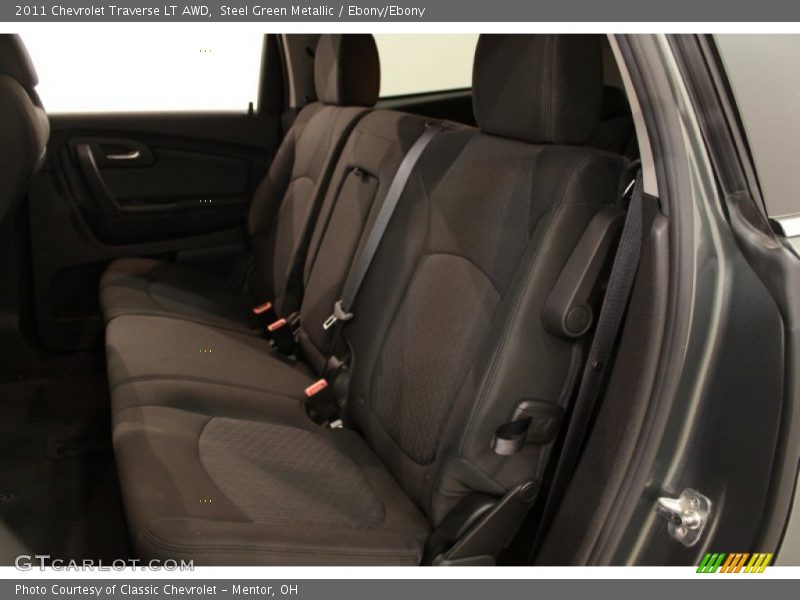 Steel Green Metallic / Ebony/Ebony 2011 Chevrolet Traverse LT AWD