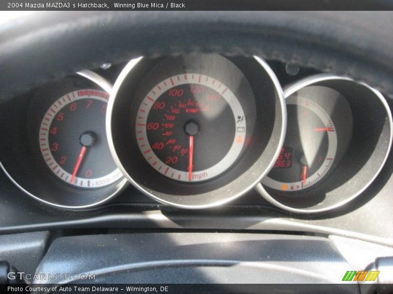 Winning Blue Mica / Black 2004 Mazda MAZDA3 s Hatchback
