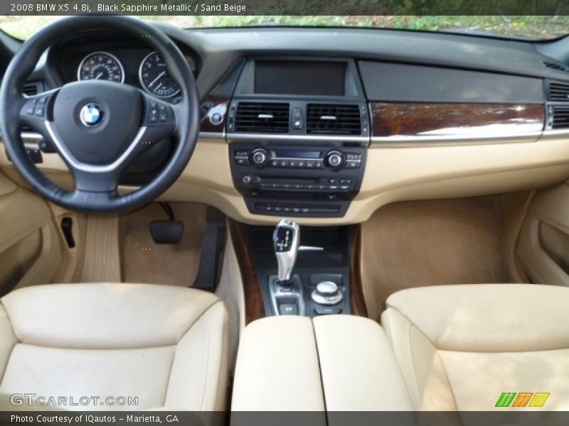 Black Sapphire Metallic / Sand Beige 2008 BMW X5 4.8i