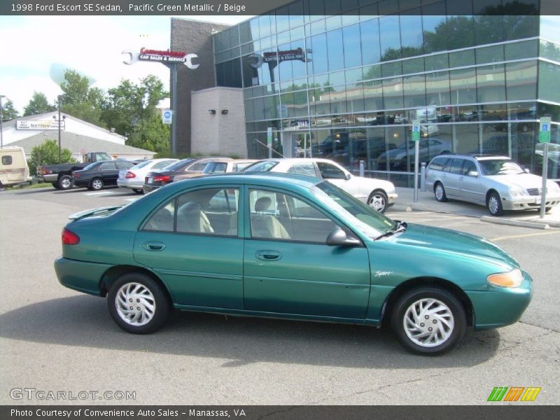 Pacific Green Metallic / Beige 1998 Ford Escort SE Sedan