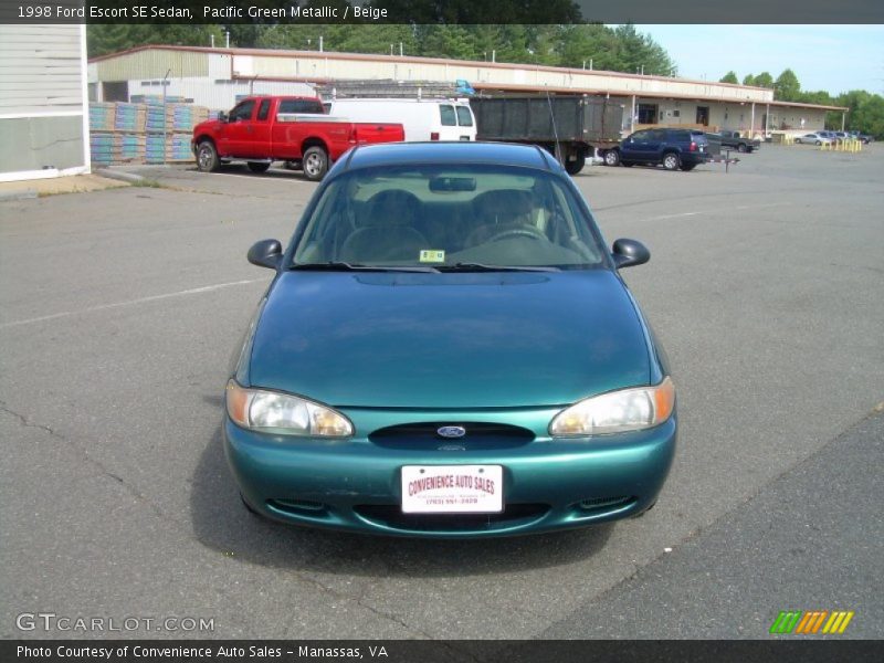 Pacific Green Metallic / Beige 1998 Ford Escort SE Sedan