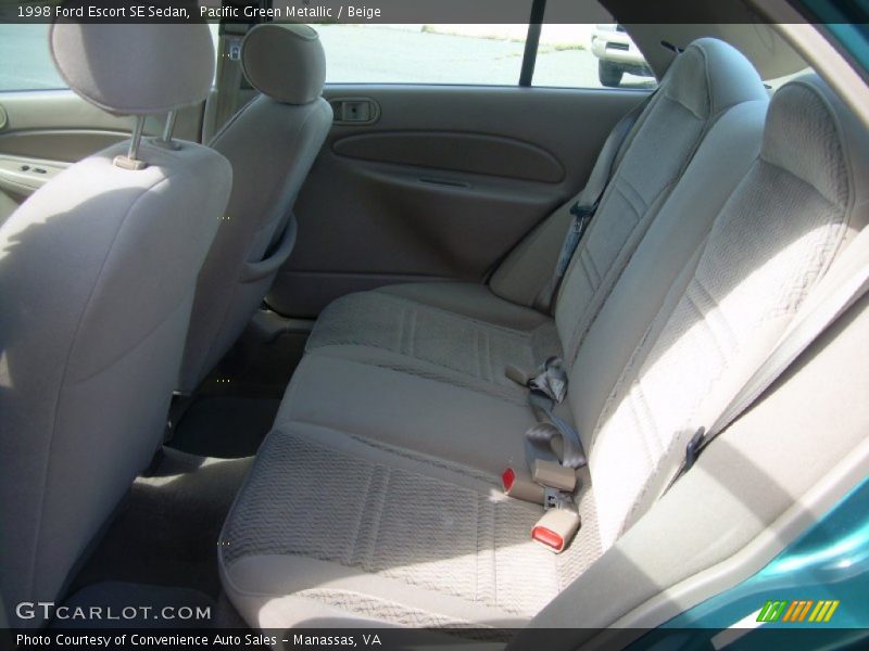 Pacific Green Metallic / Beige 1998 Ford Escort SE Sedan